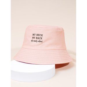 MY NECK MY BACK Anxiety Pink Bucket Hat NEW
